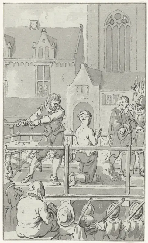 Onthoofding van de graveur Cornelis de Hooghe, 1583 Wall Art by Jacobus Buys - High-Resolution Digital Print