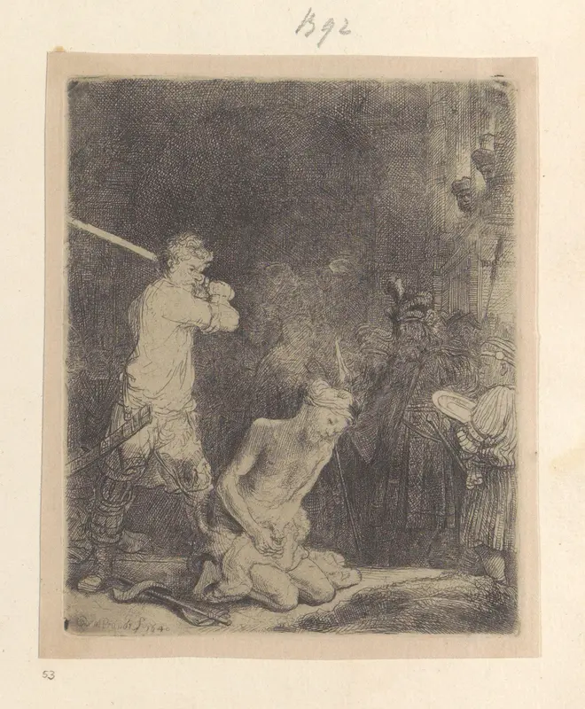 Onthoofding van Johannes de Doper Wall Art by Henry Louis Basan - High-Resolution Digital Print