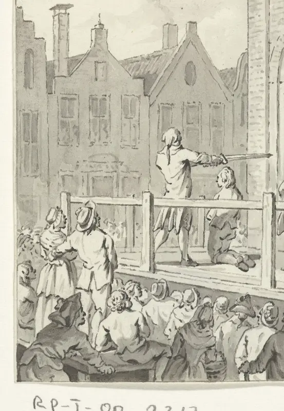 Onthoofding van Mr. C. van der Burgh, burgemeester van Bolsward, 16 mei 1789 Wall Art by Unknown - High-Resolution Digital Print