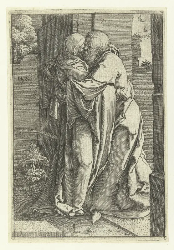 Ontmoeting bij de gouden poort Wall Art by Unknown - High-Resolution Digital Print