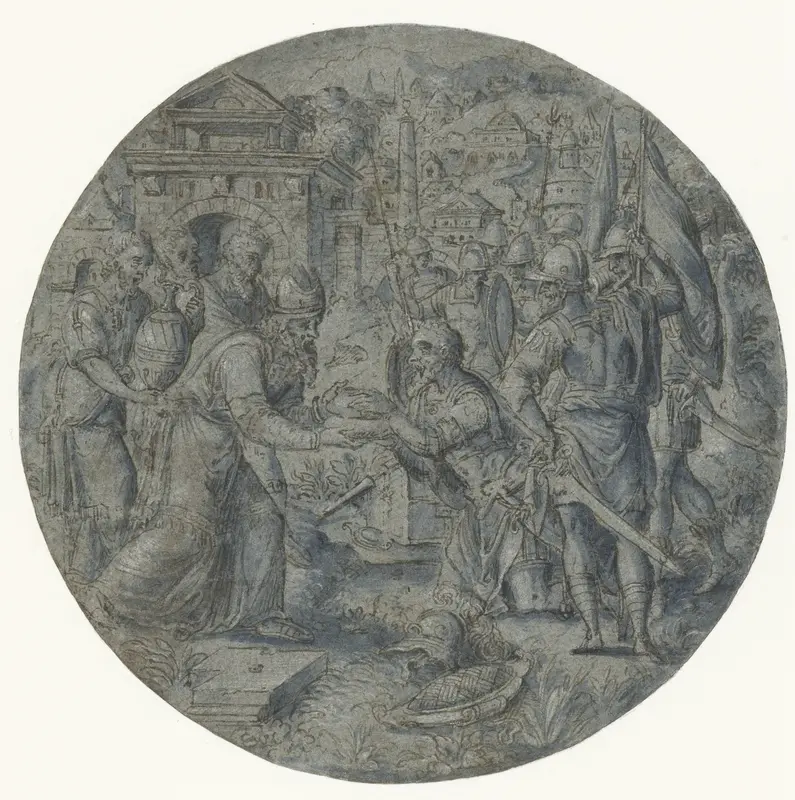 Ontmoeting van Abraham en Melchisedek Wall Art by anonymous - High-Resolution Digital Print