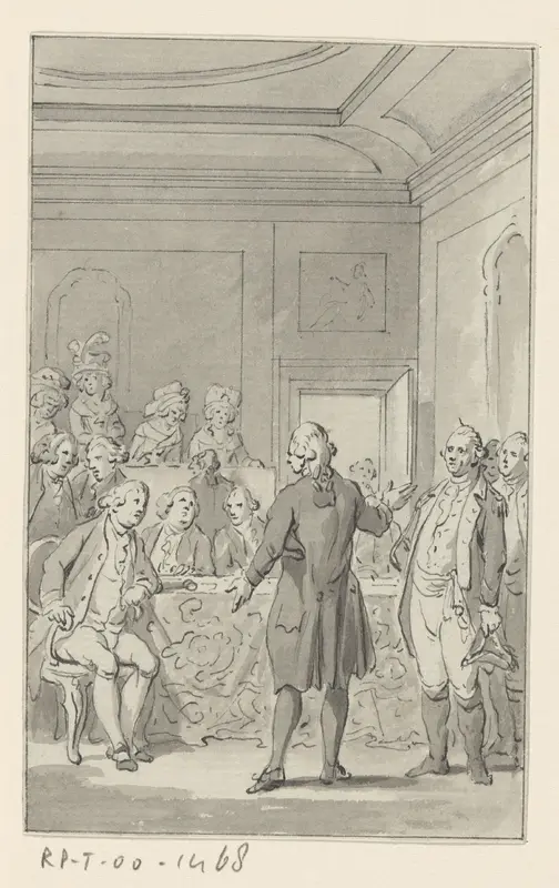 Ontvangst van de eerste Nederlandse gezant in de Amerikaanse senaat, 1783 Wall Art by Jacobus Buys - High-Resolution Digital Print