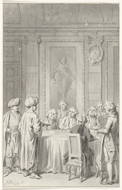 Ontvangst van de Marrokaanse gezant door de Staten Generaal, 6 september 1770 Wall Art by Unknown - High-Resolution Digital Print