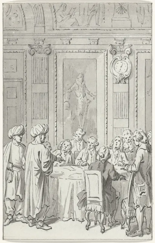 Ontvangst van de Marrokaanse gezant door de Staten Generaal, 6 september 1770 Wall Art by Jacobus Buys - High-Resolution Digital Print