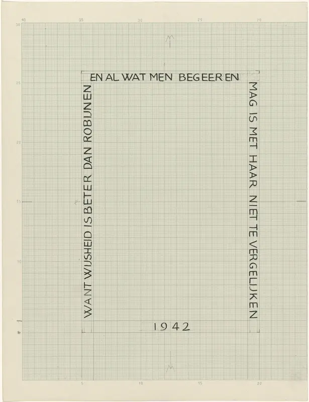 Ontwerp met tekst in rand, voor een ex libris Wall Art by Carel Adolph Lion Cachet - High-Resolution Digital Print