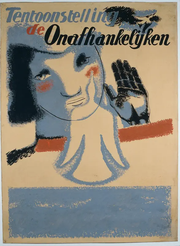 Ontwerp voor affiche voor een tentoonstelling van De Onafhankelijken Wall Art by Otto B. de Kat - High-Resolution Digital Print