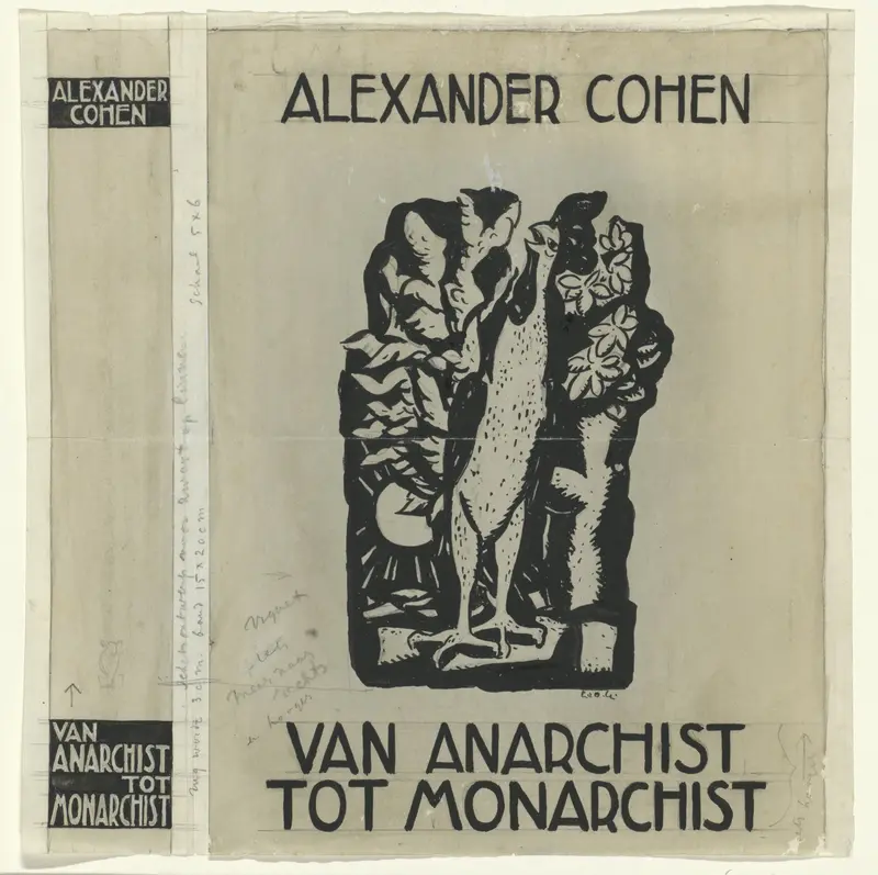 Ontwerp voor band en rug van: Alexander Cohen, Van anarchist tot monarchist, 1936 Wall Art by Leo Gestel - High-Resolution Digital Print
