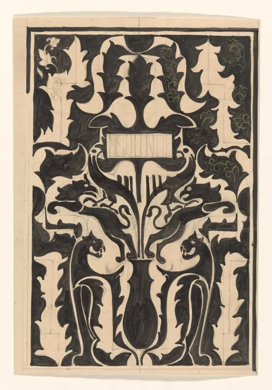 Ontwerp voor boekband voor Insulinde door D. Wouters en J. van Hulzen Wall Art by Carel Adolph Lion Cachet - High-Resolution Digital Print