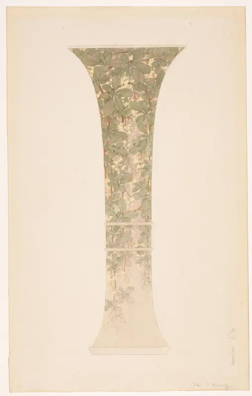 Ontwerp voor de beschildering van een porseleinen vaas Wall Art by Anatole-Alexis Fournier - High-Resolution Digital Print
