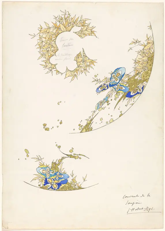 Ontwerp voor de beschildering van het deksel van een soepterrine van een porseleinen servies voor Pillivuyt Wall Art by Unknown - High-Resolution Digital Print