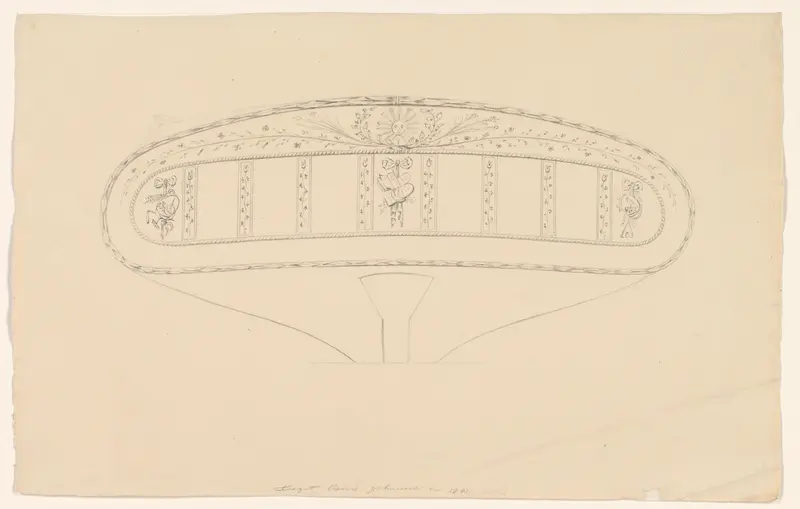 Ontwerp voor de decoratie van de spiegel van het fregat Osiris Wall Art by A.J. Schouten (1775-1849) - High-Resolution Digital Print