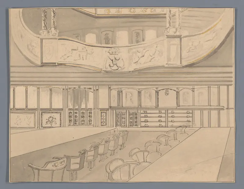 Ontwerp voor de eetzaal van de Mailboot Wall Art by Carel Adolph Lion Cachet - High-Resolution Digital Print