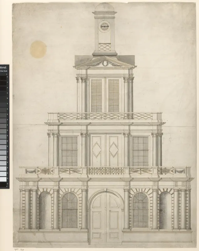 Ontwerp voor de gevel van een kerk Wall Art by anonymous - High-Resolution Digital Print