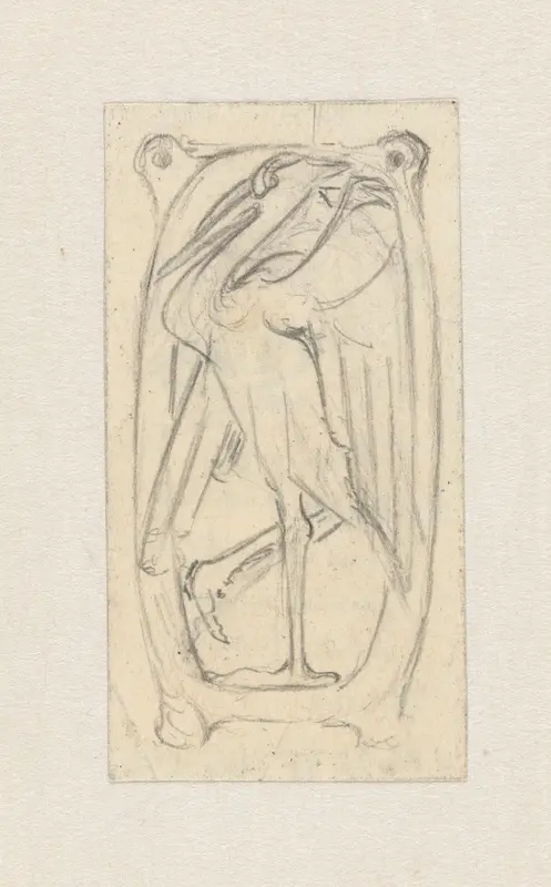 Ontwerp voor de letter O, samengesteld uit vogels Wall Art by Johan Coenraad Altorf - High-Resolution Digital Print
