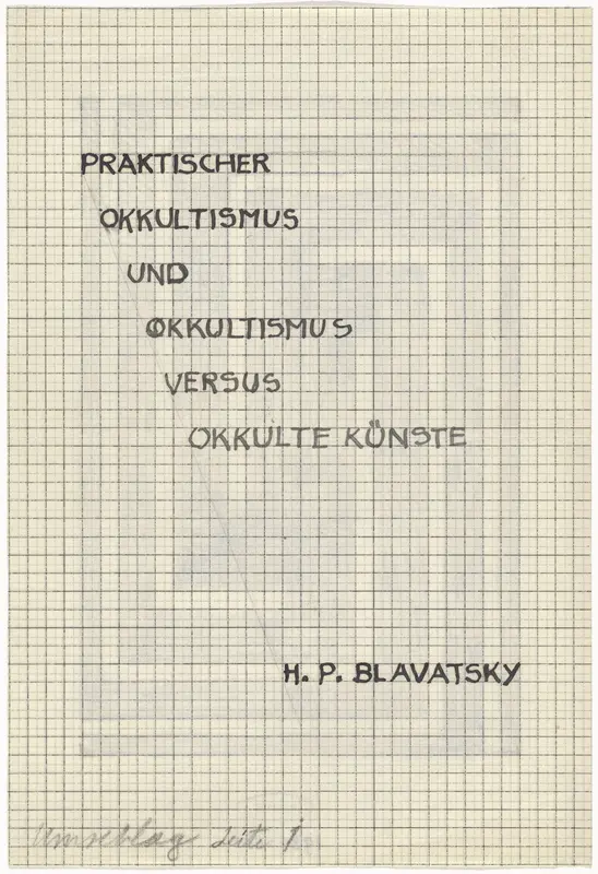 Ontwerp voor de omslag van Praktischer Okkultismus und Okkultismus versus Okkulte Künste, door H.P. Blavatsky Wall Art by Mathieu Lauweriks - High-Resolution Digital Print