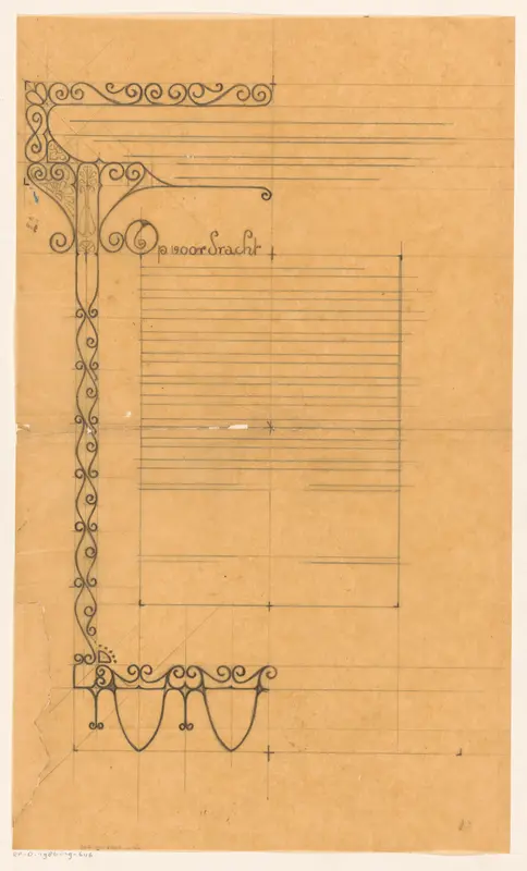 Ontwerp voor de opmaak van een oorkonde voor J.W. Enschedé Wall Art by Reinier Willem Petrus de Vries (1874-1953) - High-Resolution Digital Print