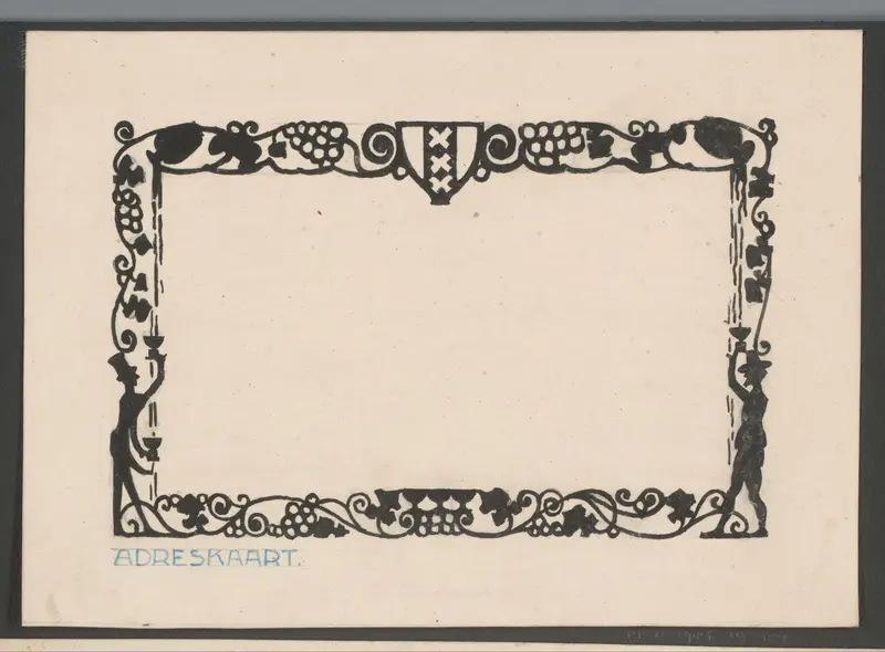 Ontwerp voor een adreskaart Wall Art by Reinier Willem Petrus de Vries (1874-1953) - High-Resolution Digital Print