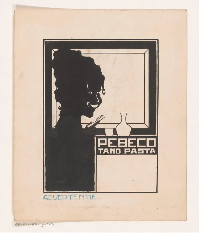 Ontwerp voor een advertentie van Pebeco tandpasta Wall Art by Reinier Willem Petrus de Vries (1874-1953) - High-Resolution Digital Print