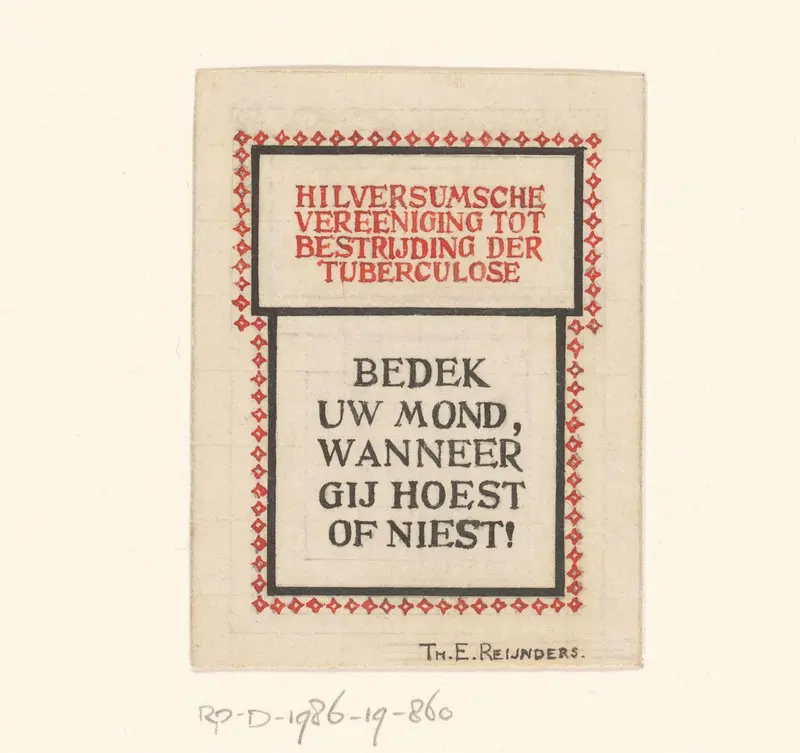 Ontwerp voor een advertentie voor de Hilversumsche Vereeniging tot bestrijding der tuberculose Wall Art by Reinier Willem Petrus de Vries (1874-1953) - High-Resolution Digital Print