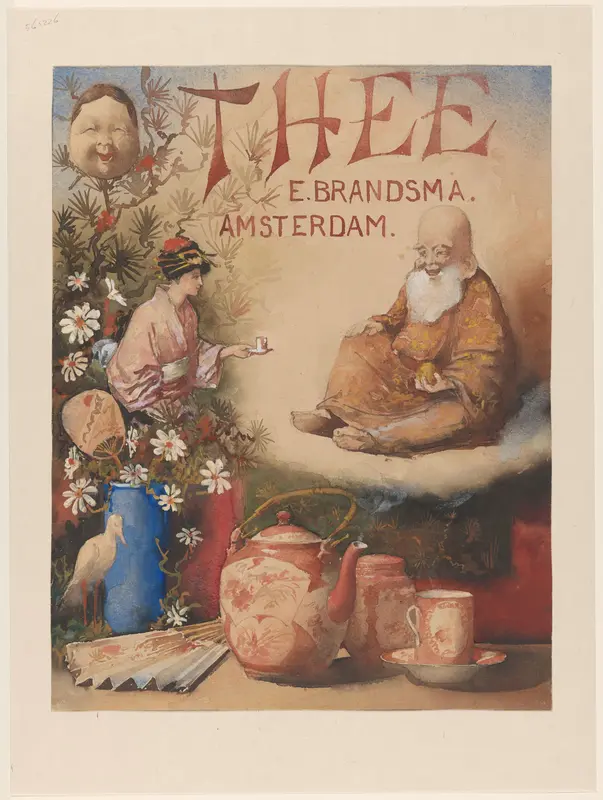 Ontwerp voor een affiche voor thee van E. Brandsma, Amsterdam Wall Art by Theo Molkenboer - High-Resolution Digital Print