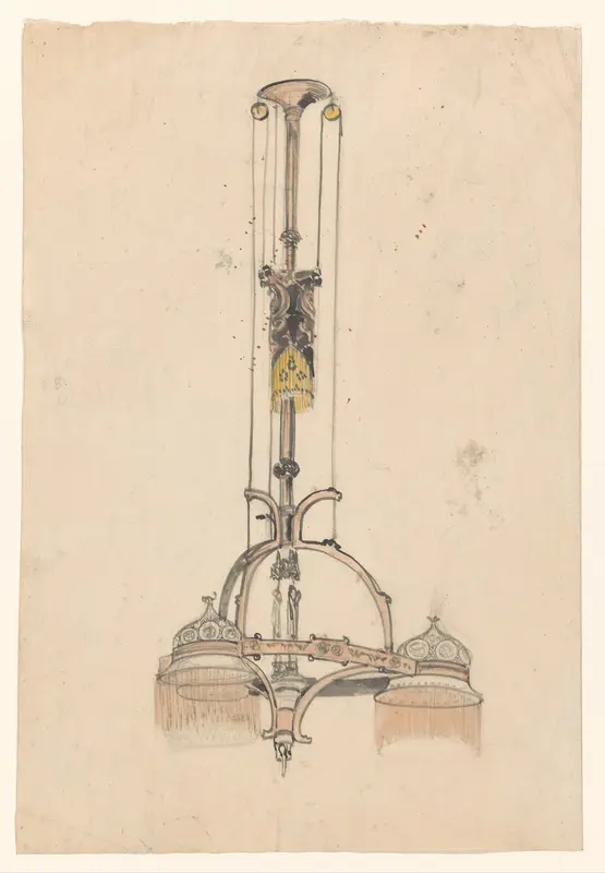 Ontwerp voor een bascule lamp Wall Art by Carel Adolph Lion Cachet - High-Resolution Digital Print
