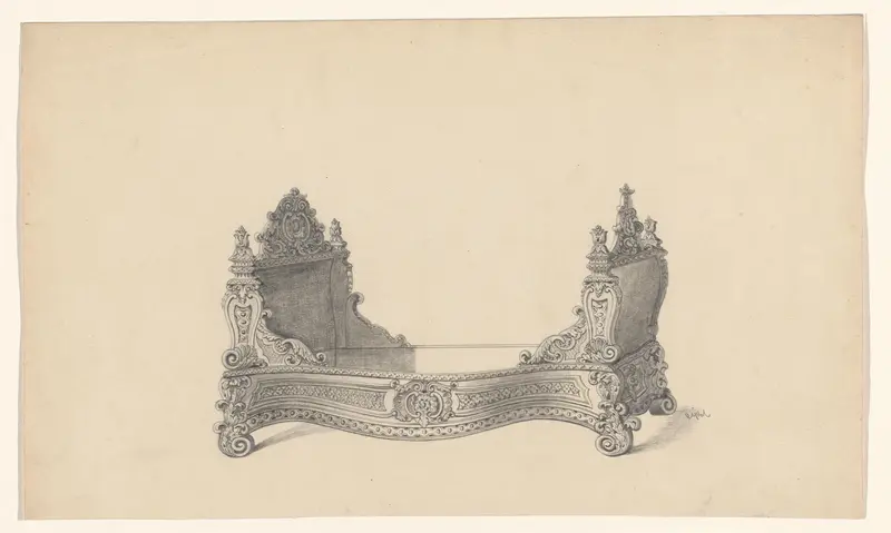 Ontwerp voor een bed in neo-renaissance stijl Wall Art by Unknown - High-Resolution Digital Print