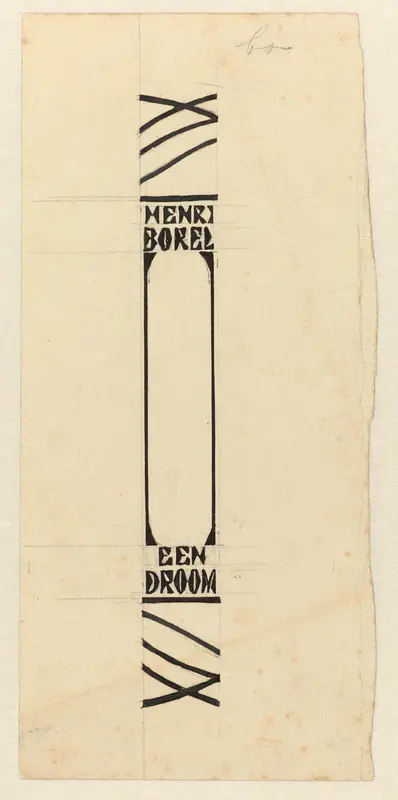Ontwerp voor een boekrug voor: Henri Borel, Een droom, 1899 Wall Art by Jan Toorop - High-Resolution Digital Print
