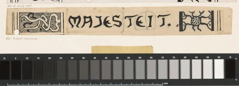 Ontwerp voor een boekrug voor: Louis Couperus, Majesteit, 1893 Wall Art by Richard Nicolaüs Roland Holst - High-Resolution Digital Print
