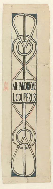 Ontwerp voor een boekrug voor: Louis Couperus, Metamorfoze, 1897 Wall Art by Jan Toorop - High-Resolution Digital Print