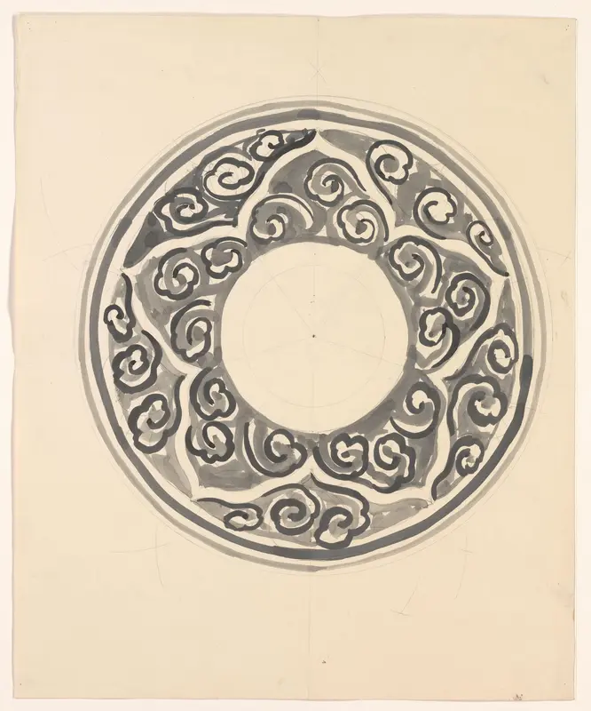 Ontwerp voor een bord met ornamentele rand Wall Art by Carel Adolph Lion Cachet - High-Resolution Digital Print