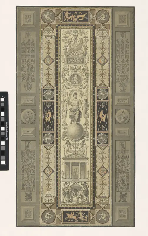 Ontwerp voor een decoratief paneel Wall Art by Jean Démosthène Dugourc - High-Resolution Digital Print