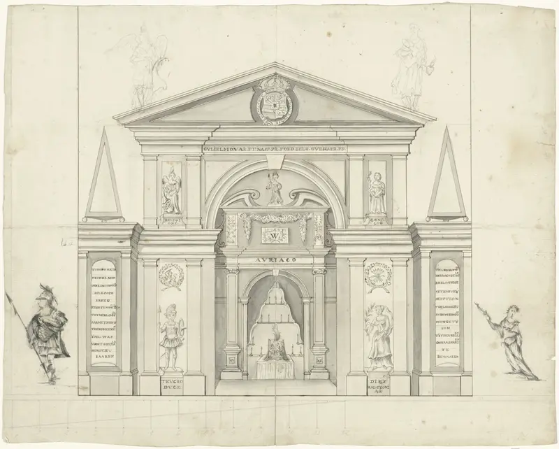 Ontwerp voor een erepoort te Vlissingen, 1772 Wall Art by anonymous - High-Resolution Digital Print