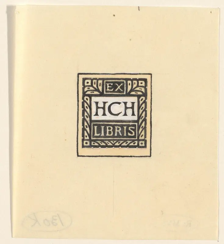 Ontwerp voor een ex libris met de initialen H.C.H. Wall Art by Julie de Graag - High-Resolution Digital Print