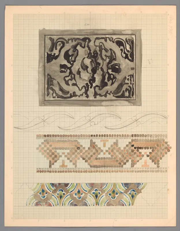Ontwerp voor een ex libris met monogram CWL Wall Art by Carel Adolph Lion Cachet - High-Resolution Digital Print