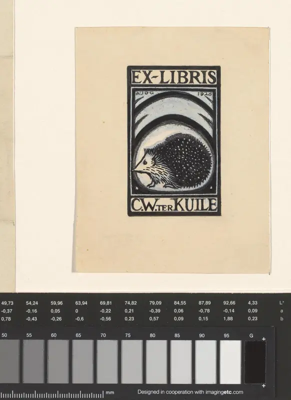 Ontwerp voor een ex libris van C.W. ter Kuile Wall Art by Unknown - High-Resolution Digital Print