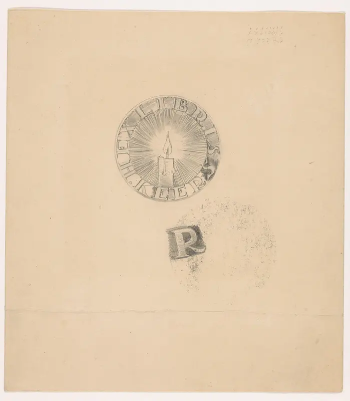 Ontwerp voor een ex libris van H. Keers Wall Art by Unknown - High-Resolution Digital Print