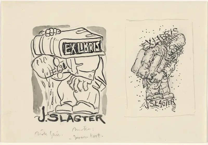 Ontwerp voor een ex libris van J. Slagter Wall Art by Leo Gestel - High-Resolution Digital Print
