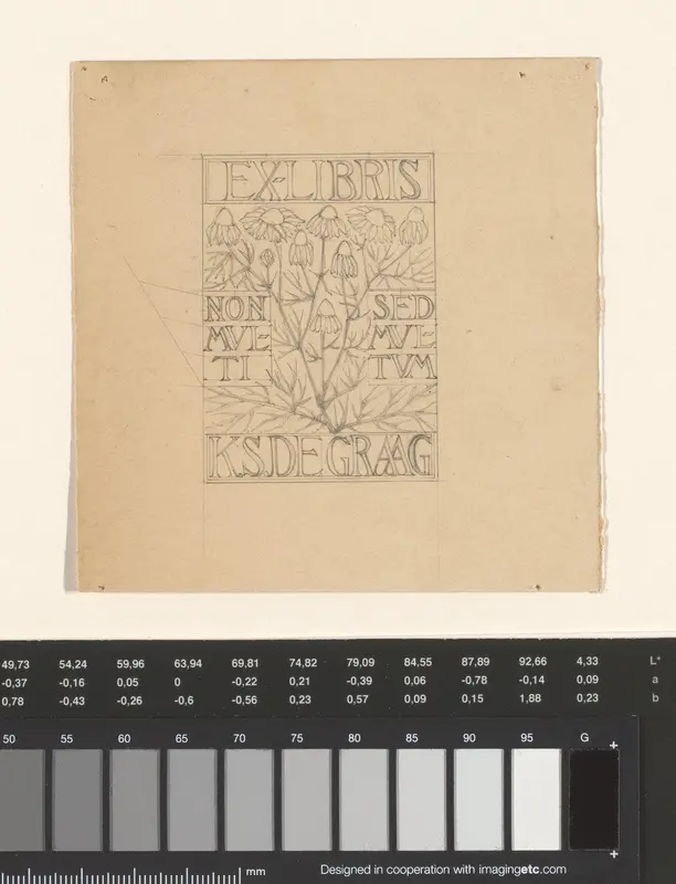 Ontwerp voor een ex libris van K.S. de Graag Wall Art by Julie de Graag - High-Resolution Digital Print