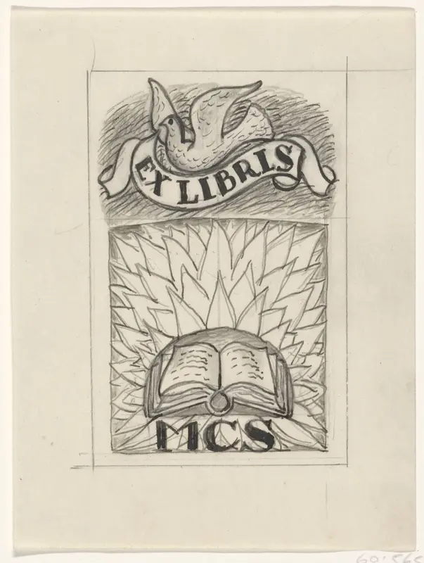 Ontwerp voor een ex libris van MCS Wall Art by Leo Gestel - High-Resolution Digital Print