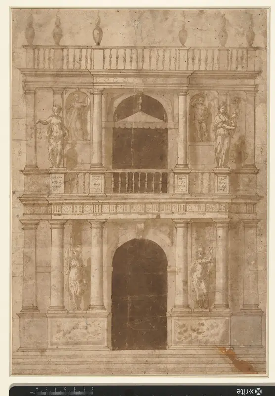 Ontwerp voor een façade van een raadhuis Wall Art by Giovanni Battista Trotti - High-Resolution Digital Print