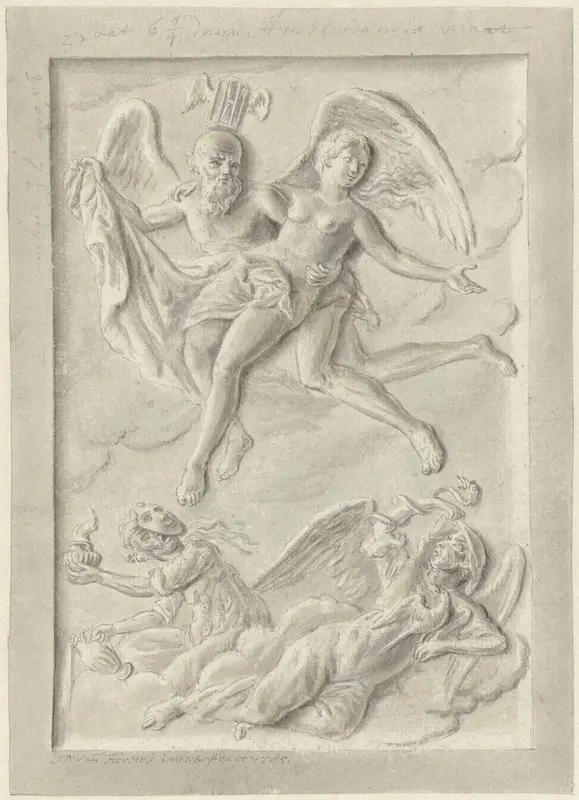Ontwerp voor een grauwtje met de Tijd en de Waarheid Wall Art by Johannes Petrus van Horstok - High-Resolution Digital Print