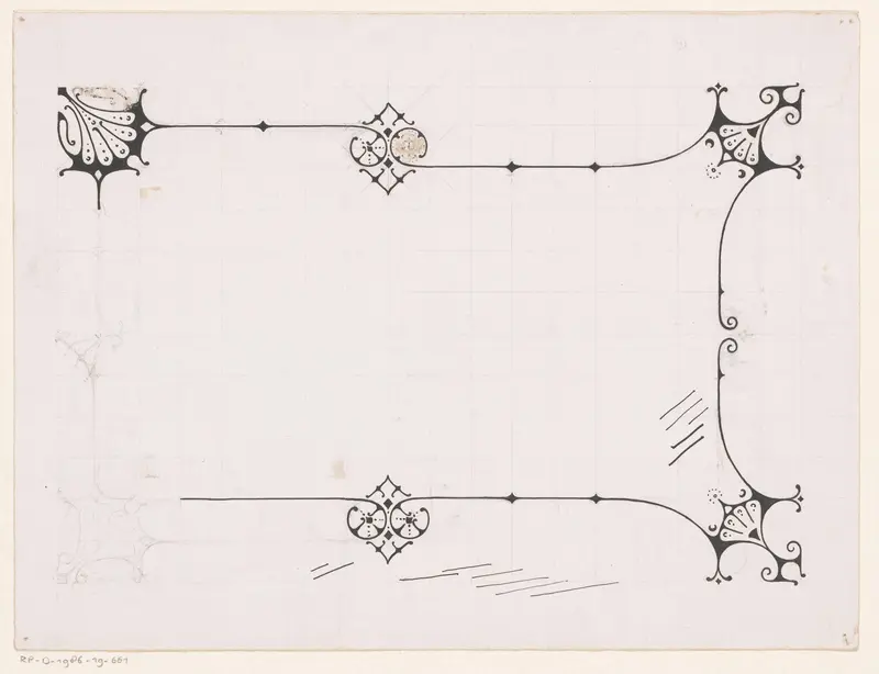 Ontwerp voor een kader voor Elsevier's Geïllustreerd Maandschrift Wall Art by Reinier Willem Petrus de Vries (1874-1953) - High-Resolution Digital Print