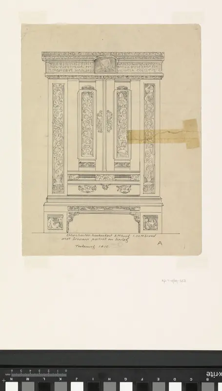 Ontwerp voor een kast ter nagedachtenis aan J.H. Neethling Wall Art by Carel Adolph Lion Cachet - High-Resolution Digital Print