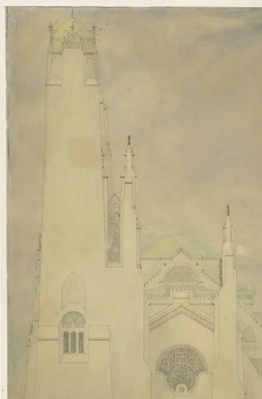 Ontwerp voor een kerk Wall Art by Marius Bauer - High-Resolution Digital Print