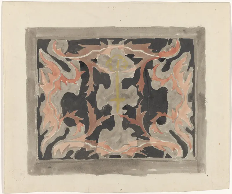 Ontwerp voor een kleed (?) Wall Art by Carel Adolph Lion Cachet - High-Resolution Digital Print