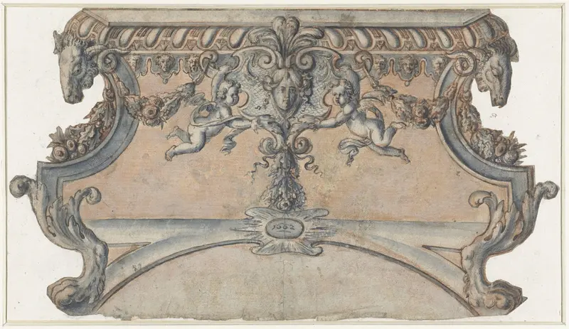 Ontwerp voor een Lodewijk XIV-penanttafel Wall Art by anonymous - High-Resolution Digital Print