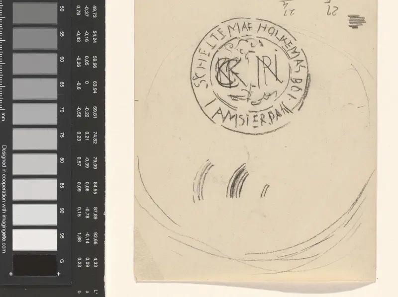 Ontwerp voor een logo van boekhandel Scheltema & Holkema te Amsterdam Wall Art by Gerrit Willem Dijsselhof - High-Resolution Digital Print