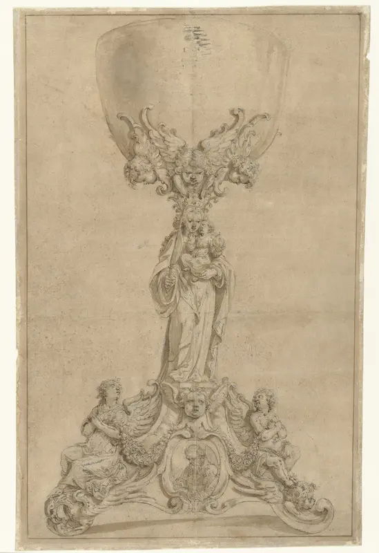 Ontwerp voor een miskelk Wall Art by Pieter de Jode (I) - High-Resolution Digital Print