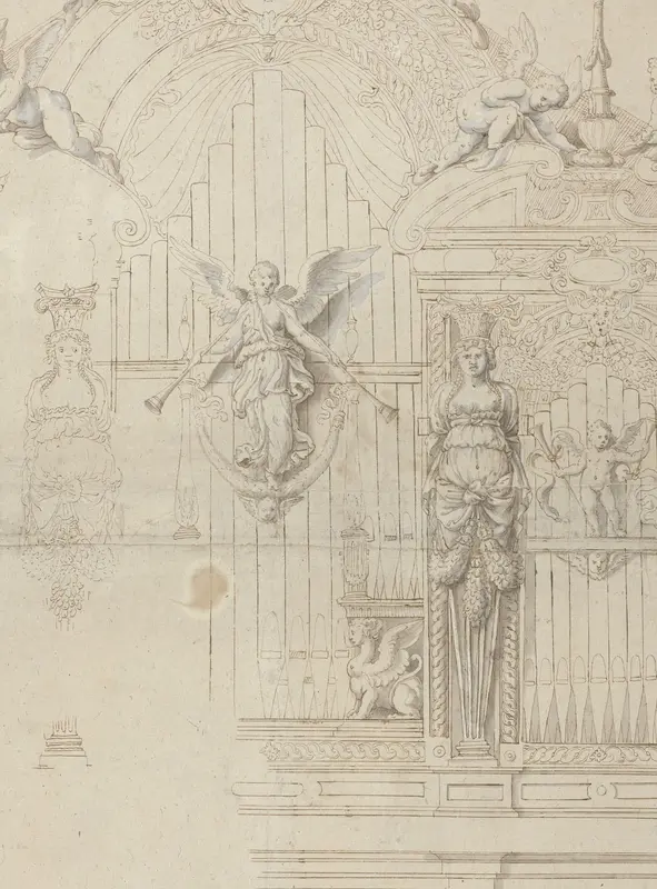 Ontwerp voor een monumentaal orgel Wall Art by Unknown - High-Resolution Digital Print