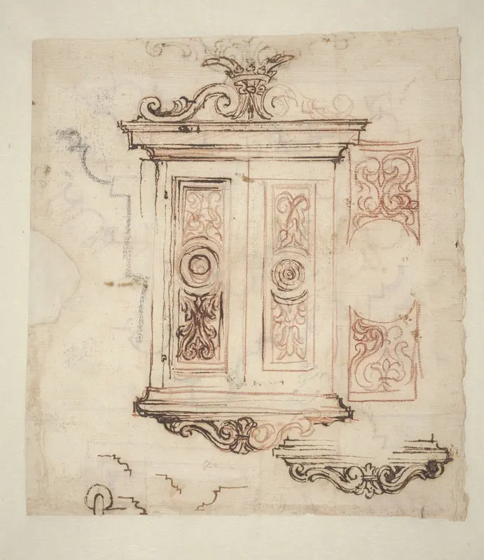 Ontwerp voor een muurkastje Wall Art by Baldassare Franceschini - High-Resolution Digital Print